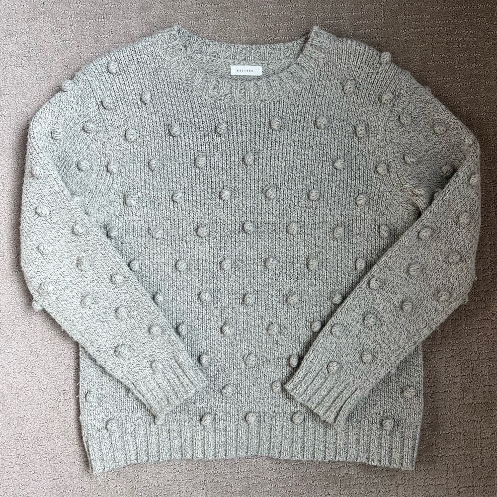 All:Row Chunky Knit Pom Pom Sweater